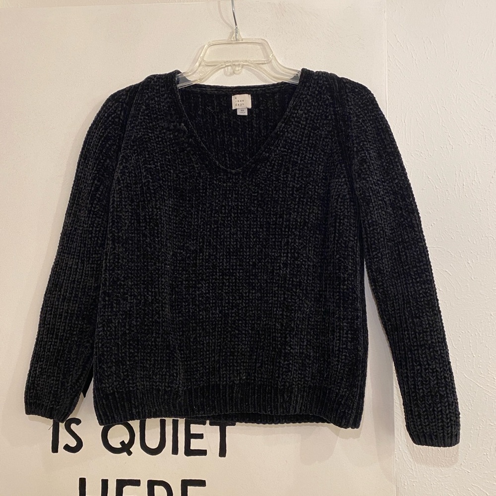 Black V-Neck Women's Sweater